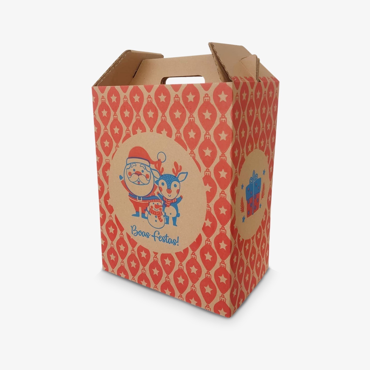 Caixa de papelão para cesta de natal - Papillon